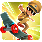 Little singham super skater png