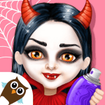 Sweet baby girl halloween fun png